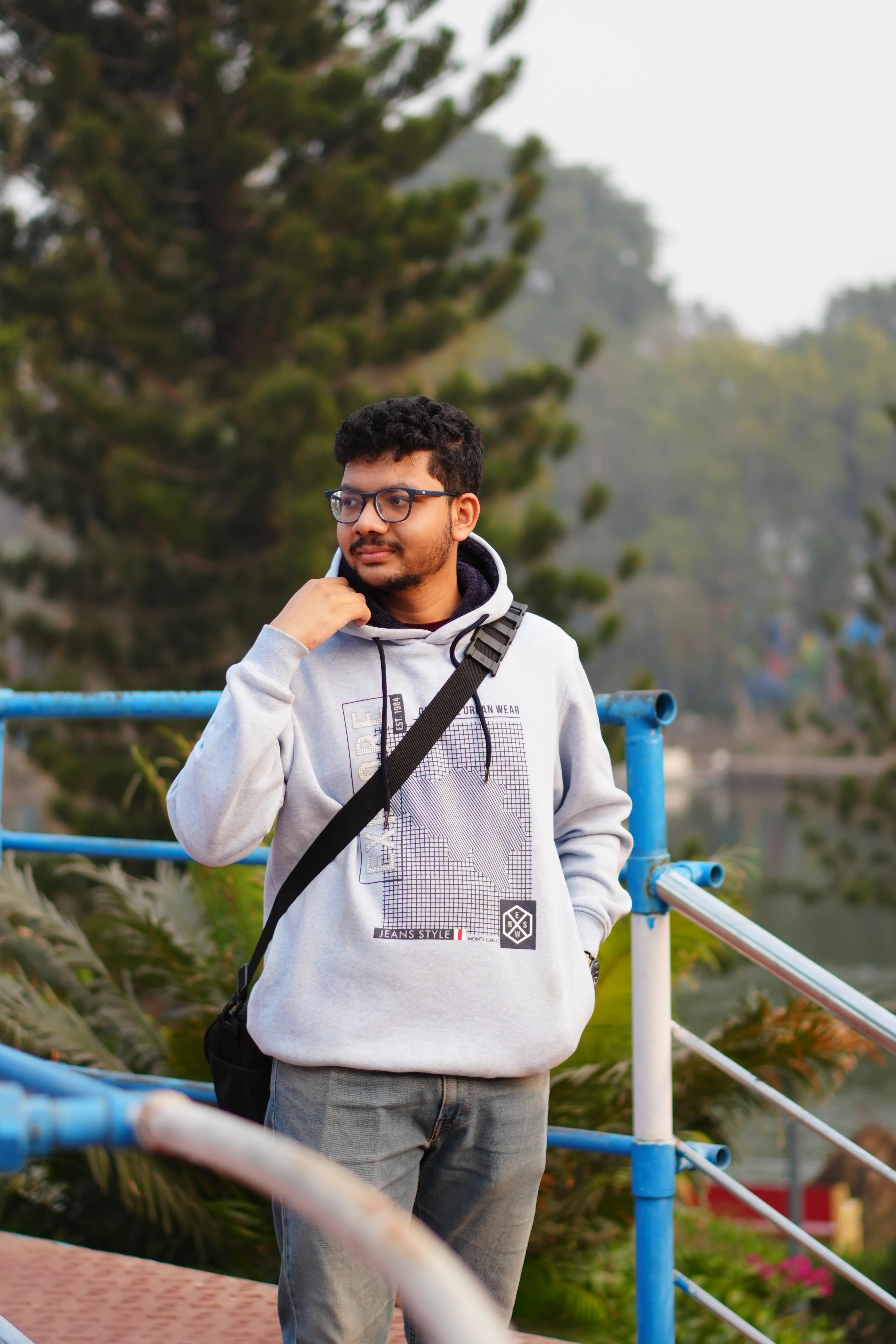 raktim standing beside pain 2 — photograph by Raktim Ranjit